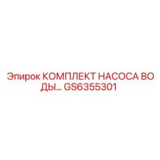 GS6355301 КОМПЛЕКТ НАСОСА ВОДЫ Epiroc