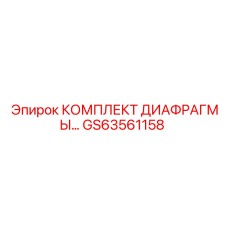 GS63561158 КОМПЛЕКТ ДИАФРАГМЫ Epiroc