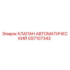 GS7107343 КЛАПАН АВТОМАТИЧЕСКИЙ Epiroc