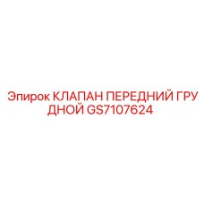 GS7107624 КЛАПАН ПЕРЕДНИЙ ГРУДНОЙ Epiroc