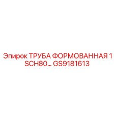 GS9181613 ТРУБА ФОРМОВАННАЯ 1 SCH80 Epiroc