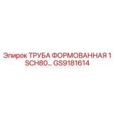 GS9181614 ТРУБА ФОРМОВАННАЯ 1 SCH80 Epiroc
