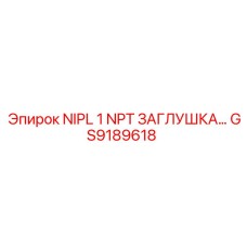 GS9189618 NIPL 1 NPT ЗАГЛУШКА... Epiroc