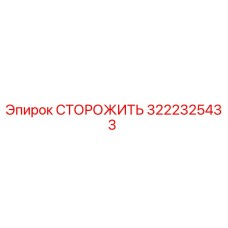 3222325433 СТОРОЖИТЬ Epiroc