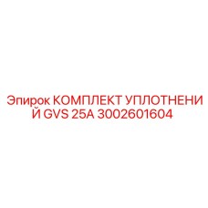 3002601604 КОМПЛЕКТ УПЛОТНЕНИЙ GVS 25A Epiroc