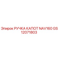 GS12071803 РУЧКА КАПОТ NAV160 Epiroc