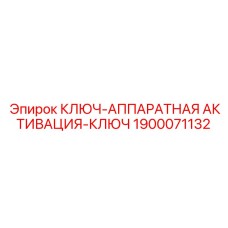 1900071132 КЛЮЧ-АППАРАТНАЯ АКТИВАЦИЯ-КЛЮЧ Epiroc