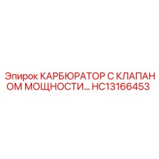 HC13166453 КАРБЮРАТОР С КЛАПАНОМ МОЩНОСТИ - Epiroc
