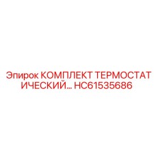 КОМПЛЕКТ ТЕРМОСТАТИЧЕСКИЙ HC61535686 Epiroc