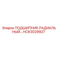 HC63029927 ПОДШИПНИК РАДИАЛЬНЫЙ Эпирок (Epiroc)