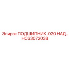 HC63072038 ПОДШИПНИК .020 НАД Epiroc