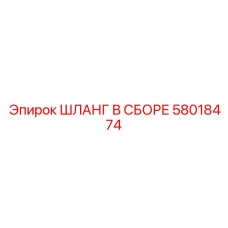 58018474 ШЛАНГ В СБОРЕ Epiroc