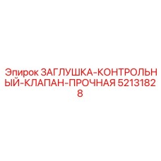 52131828 ЗАГЛУШКА-КОНТРОЛЬНЫЙ-КЛАПАН-ПРОЧНАЯ Epiroc