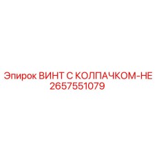 2657551079 ВИНТ С КОЛПАЧКОМ-HE Epiroc