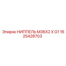 1625428703 НИППЕЛЬ M36X2 X G1 Epiroc