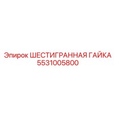 5531005800 ШЕСТИГРАННАЯ ГАЙКА Epiroc