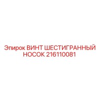 216110081 ВИНТ ШЕСТИГРАННЫЙ НОСОК Epiroc