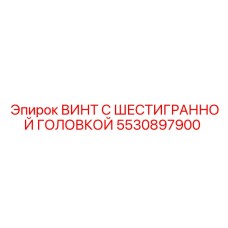 5530897900 ВИНТ С ШЕСТИГРАННОЙ ГОЛОВКОЙ Epiroc