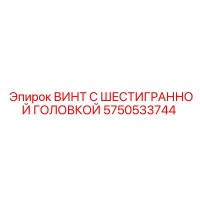 5750533744 ВИНТ С ШЕСТИГРАННОЙ ГОЛОВКОЙ Epiroc