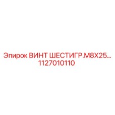 1127010110 ВИНТ ШЕСТИГР.M8X25 Epiroc