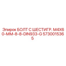 5730015365 БОЛТ С ШЕСТИГР. М4X60-ММ-8-8-DIN933-G Epiroc