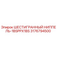 3176794500 - ШЕСТИГРАННЫЙ НИППЕЛЬ-1BSPPX1BS Epiroc