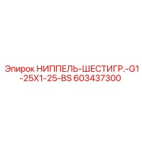 603437300 НИППЕЛЬ-ШЕСТИГР.-G1-25X1-25-BS Epiroc
