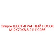 211110256 - ШЕСТИГРАННЫЙ НОСОК M12X70X8.8 - Epiroc