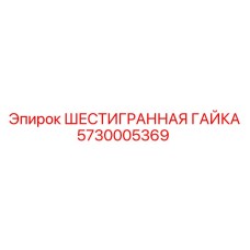 5730005369 ШЕСТИГРАННАЯ ГАЙКА Epiroc