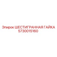 5730015160 ШЕСТИГРАННАЯ ГАЙКА Epiroc