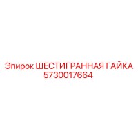 5730017664 ШЕСТИГРАННАЯ ГАЙКА (Epiroc)