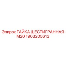 1903205613 ГАЙКА ШЕСТИГРАННАЯ-M20 Epiroc