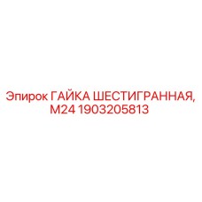 1903205813 ГАЙКА ШЕСТИГРАННАЯ, М24 Epiroc