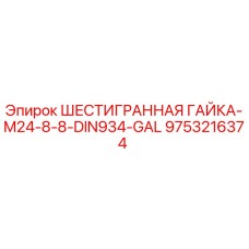 9753216374 ШЕСТИГРАННАЯ ГАЙКА-M24-8-8-DIN934-GAL Эпирок