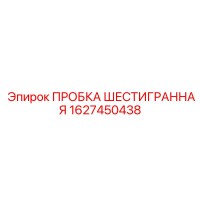 1627450438 ПРОБКА ШЕСТИГРАННАЯ (Epiroc)