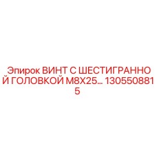 1305508815 ВИНТ С ШЕСТИГРАННОЙ ГОЛОВКОЙ M8X25 Epiroc