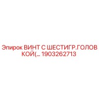 1903262713 ВИНТ С ШЕСТИГР.ГОЛОВКОЙ Epiroc