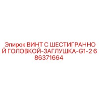 686371664 ВИНТ С ШЕСТИГРАННОЙ ГОЛОВКОЙ-ЗАГЛУШКА-G1-2 Epiroc
