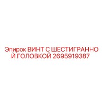 2695919387 ВИНТ С ШЕСТИГРАННОЙ ГОЛОВКОЙ Epiroc