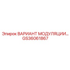 GS36061867 ВАРИАНТ МОДУЛЯЦИИ Epiroc