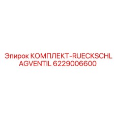 6229006600 КОМПЛЕКТ-RUECKSCHLAGVENTIL Epiroc