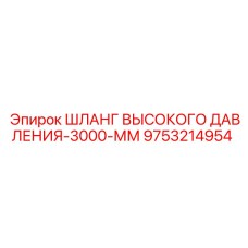 9753214954 ШЛАНГ ВЫСОКОГО ДАВЛЕНИЯ-3000-ММ Epiroc