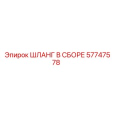 57747578 ШЛАНГ В СБОРЕ Epiroc