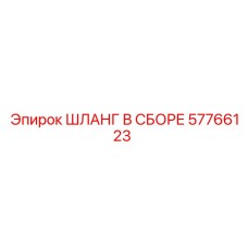 57766123 ШЛАНГ В СБОРЕ Epiroc