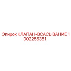 1002255381 КЛАПАН-ВСАСЫВАНИЕ Epiroc