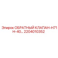 2204010352 ОБРАТНЫЙ КЛАПАН-H71H-40… Epiroc