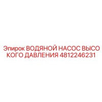 4812246231 ВОДЯНОЙ НАСОС ВЫСОКОГО ДАВЛЕНИЯ Epiroc