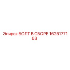 Комплектный болт Epiroc артикул 1625177163 с шайбой и гайкой