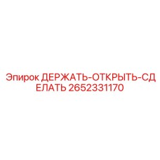 2652331170 ДЕРЖАТЬ-ОТКРЫТЬ-СДЕЛАТЬ Epiroc