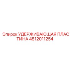 4812011254 УДЕРЖИВАЮЩАЯ ПЛАСТИНА Epiroc